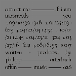 Philipp Otterbach – Correct Me If I Am Incorrectly You