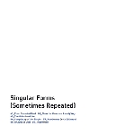 sylvain chauveau - singular forms (sometimes repeated) sylvain chauveau - singular forms (sometimes repeated)